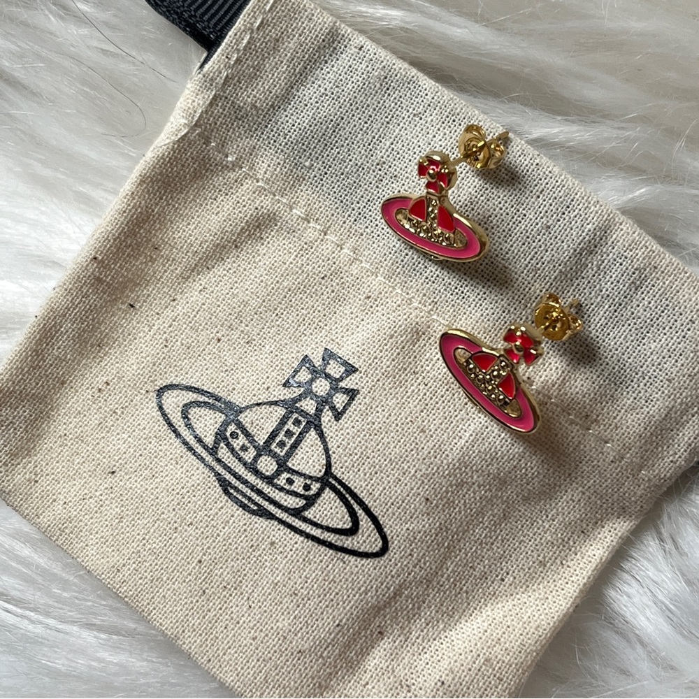 Vivienne Westwood signature logo earrings - Picture 2 of 3